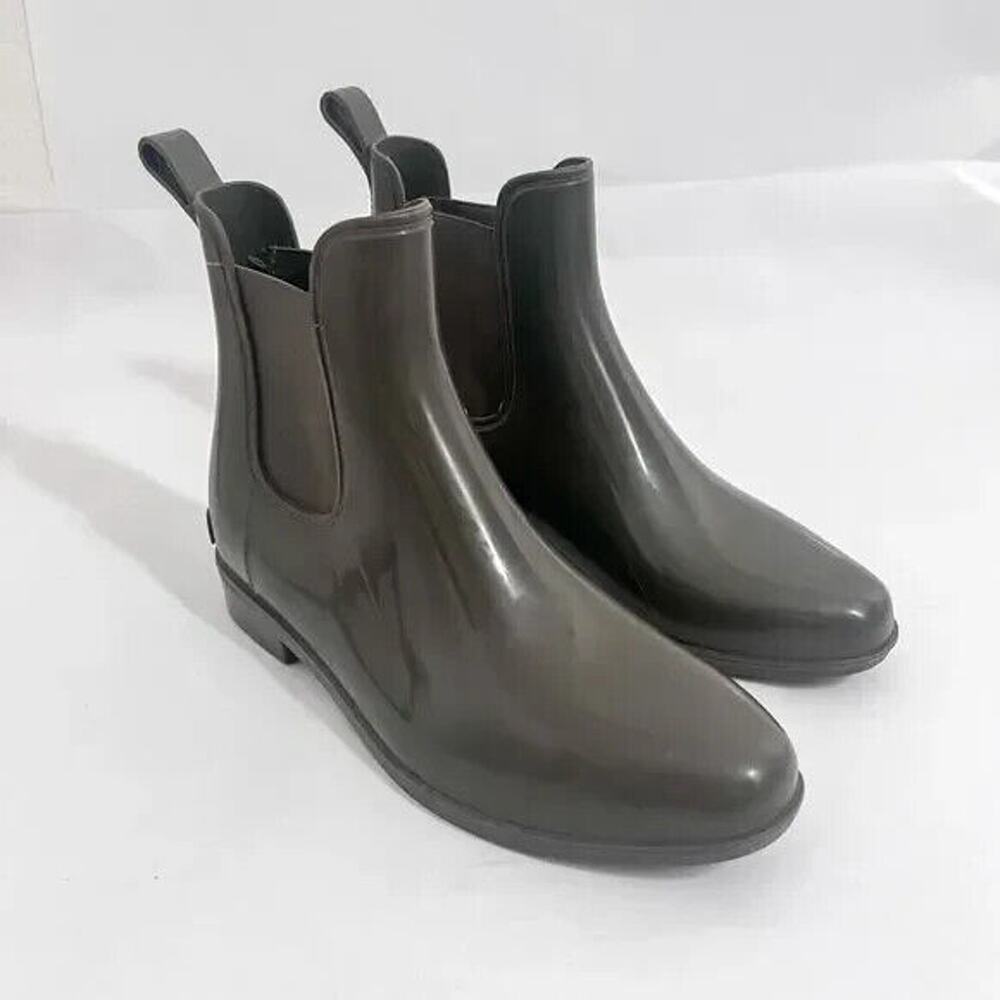 Ralph Lauren Women's Rain Boots Rubber Size 9 Green Galoshes Mid Calf